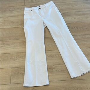 CAbi Women's Crisp White Flare Jeans